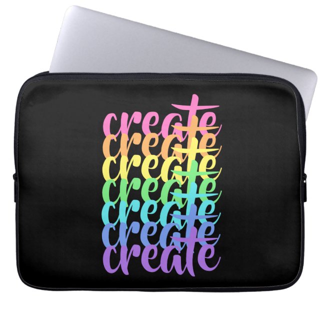Capa Para Notebook "Criar" Bolsa de laptop arco-íris (Frente)