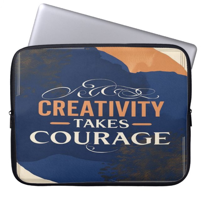 Capa Para Notebook Criatividade Requer Coragem (Frente)
