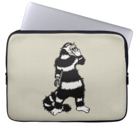 Capa Para Notebook Criatura De Gato Crespirante Skeleton Máscara De M