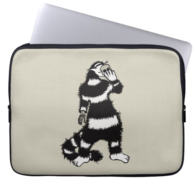 Capa Para Notebook Criatura De Gato Crespirante Skeleton Máscara De M (Frente)