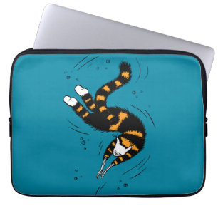 Capa Para Notebook Criatura De Gato Engraçada Mãos De Esqueleto Nad