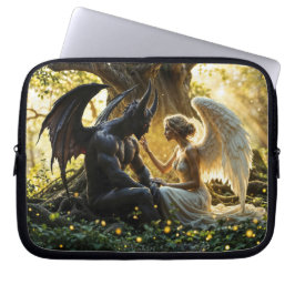 Capa Para Notebook Criaturas celestiais fantasia de demônio de anjo