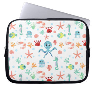 Capa Para Notebook Criaturas Marinhas Subaquáticas Caprichosas