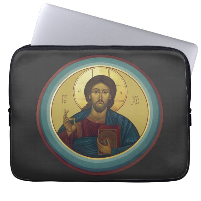 Capa Para Notebook Cristo Pantocrator Bizantino Arte de Mosaico Redon (Frente)