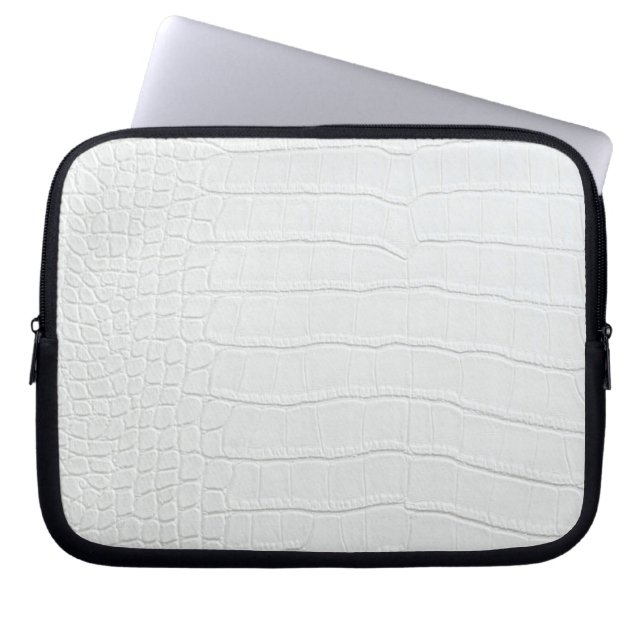 Capa Para Notebook Crocodilo Branco Impressão (Frente)