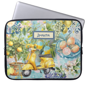 Capa Para Notebook Crocodilo de colagem de citrinos sicilianos de cor