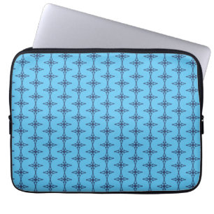 Capa Para Notebook Cruz Cristã com Ornamento Azul