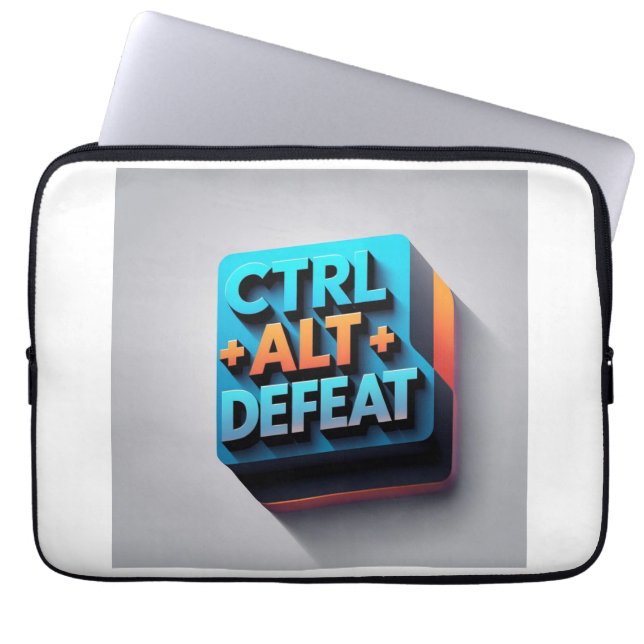 Capa Para Notebook "Ctrl+Alt+Derrota" com ironia (Frente)