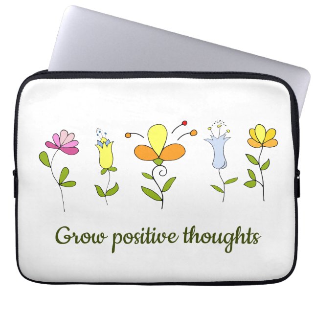 Capa Para Notebook Cultivar flores de pensamentos positivos (Frente)