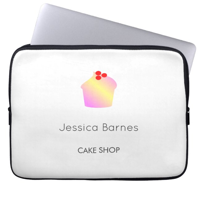Capa Para Notebook Cupcake de bolso compre branco (Frente)