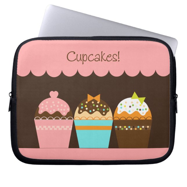 Capa Para Notebook Cupcakes - a bolsa de laptop (Frente)