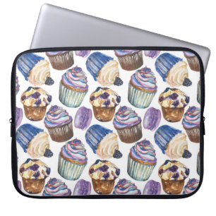 Capa Para Notebook Cupcakes de aquarela