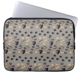 Capa Para Notebook Cuppies e pegadas em castanho de Zorba