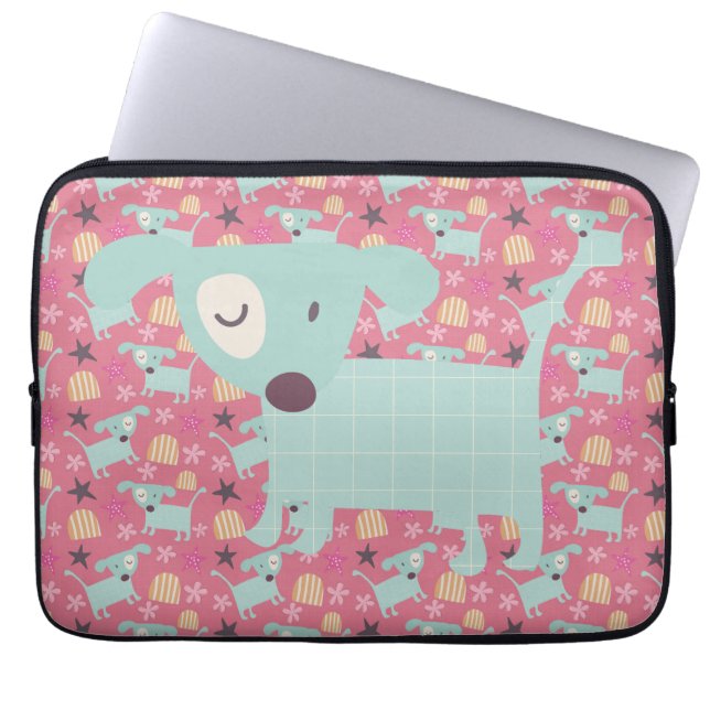 Capa Para Notebook Cuppies, estrelas e flores (Frente)
