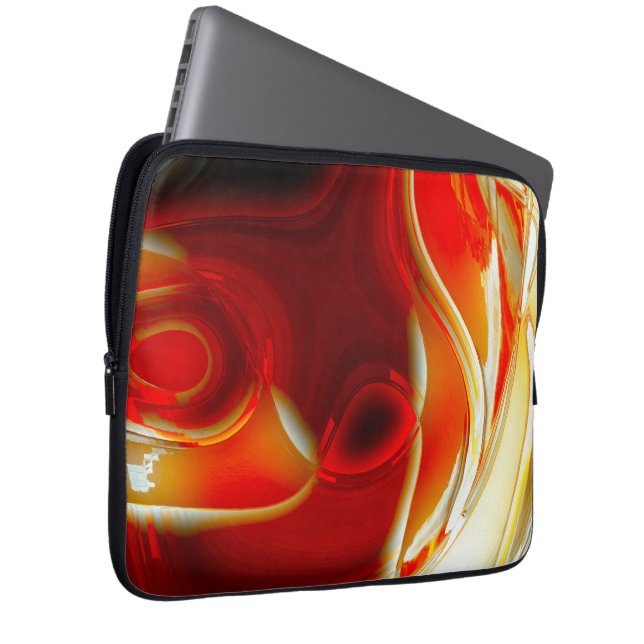 Capa Para Notebook Curvas circulares cristalinas, em forma de vidro,  (Frente Esquerda)