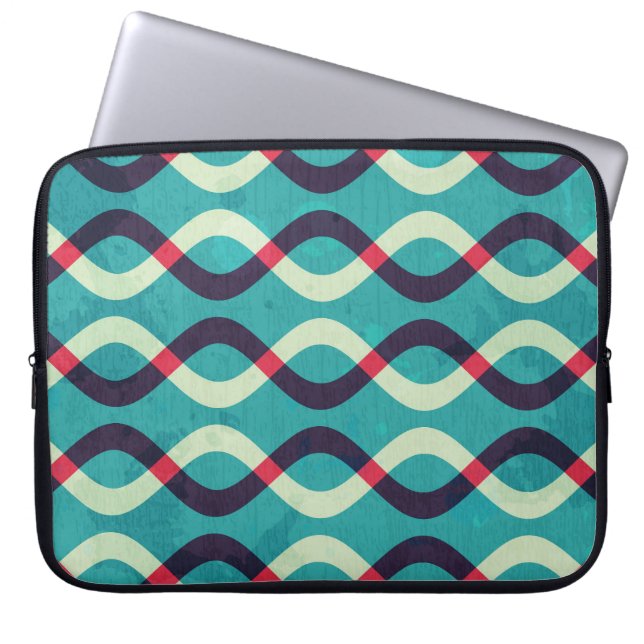 Capa Para Notebook Curvas Retroativas: Efeito Padrão Grunge. (Frente)