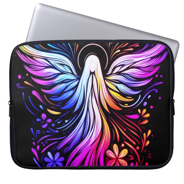 Capa Para Notebook Custom Angel Laptop Bag for Women Electronics Bag (Frente)