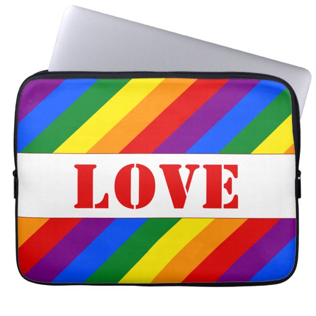 Capa Para Notebook custom LGBTQ+ Rainbow Flag Stripes Pride Month -  (Frente)