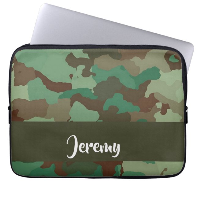 Capa Para Notebook Custom  name camouflage pattern (Frente)