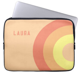 Capa Para Notebook Custom name Rainbow Target – pink, Peach 
