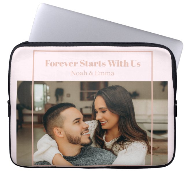 Capa Para Notebook Custom Photo & Text Romantic Gift - Personalized  (Frente)