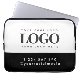 Capa Para Notebook Custom Rectangle Logo & Text Business Company