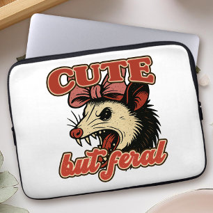 Capa Para Notebook Cuta Mas Feral Possum: Humor Sarcástico Vintage