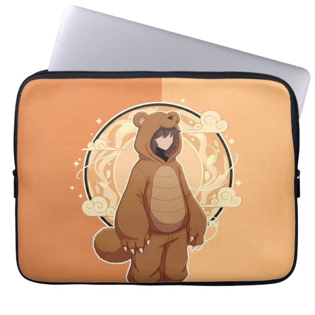 Capa Para Notebook Cute Anime Boy in Bear (Frente)