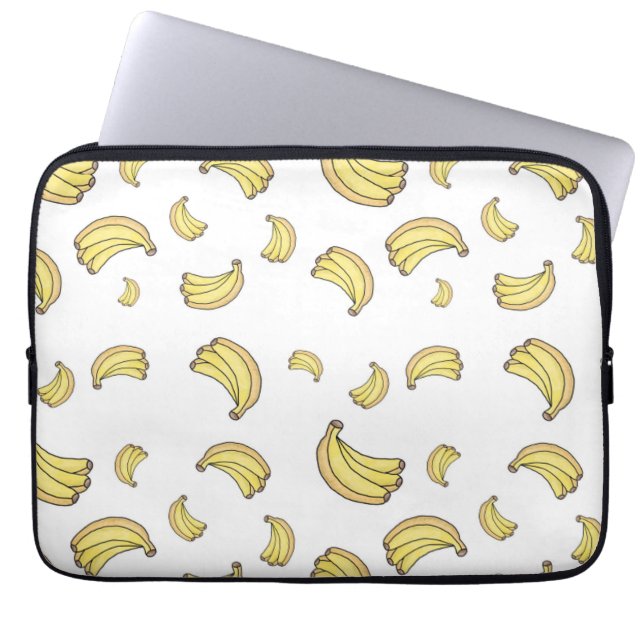 Capa Para Notebook Cute Banana Pattern | Hand Drawn Banana Aesthetic  (Frente)