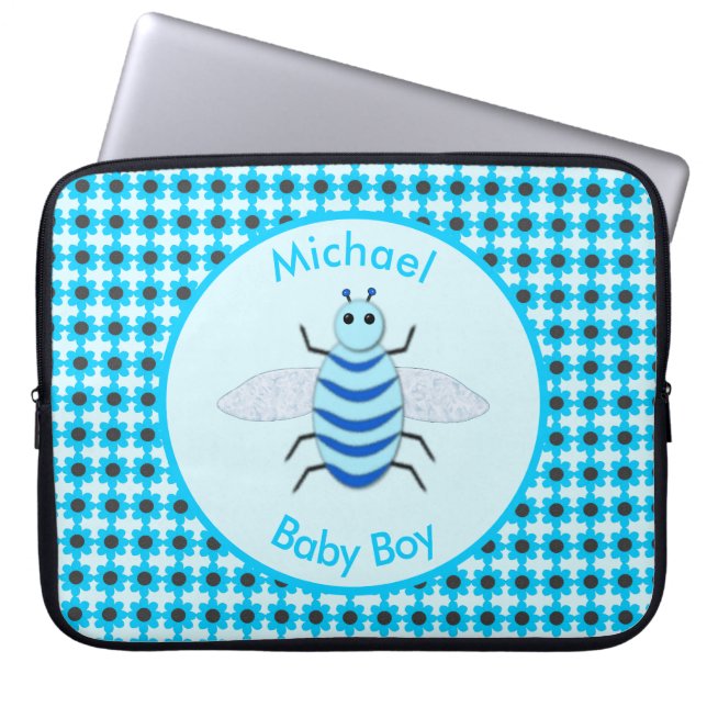 Capa Para Notebook Cute Blue Baby Boy Personalizado (Frente)