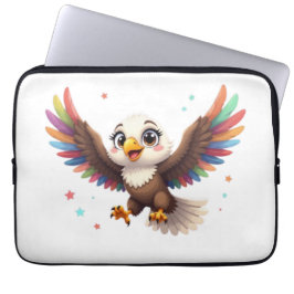 Capa Para Notebook Cute Cartoon Eagle Flying – Friendly Vector Art