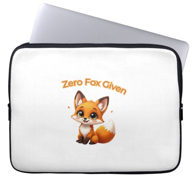 Capa Para Notebook Cute Cartoon Fox – Adorable Kawaii Style (Frente)
