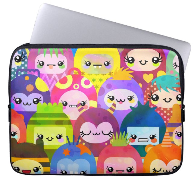 Capa Para Notebook Cute Colorful Cartoon People Characters (Frente)