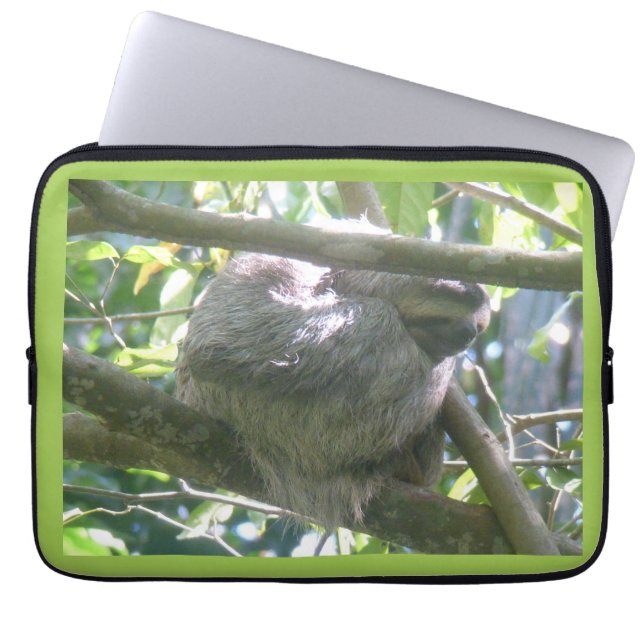Capa Para Notebook Cute Costa Rica Sloth Laptop Sleeve (Frente)