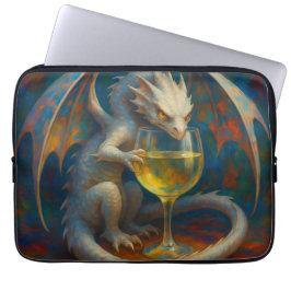 Capa Para Notebook Cute Dragão de Marfim & Fantasia de Vinho Branco A