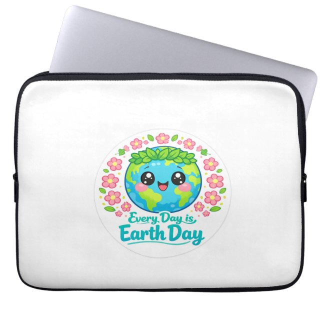 Capa Para Notebook Cute Earth Day Electronics Bag (Frente)