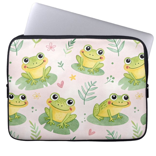Capa Para Notebook Cute frogs Pattern (Frente)