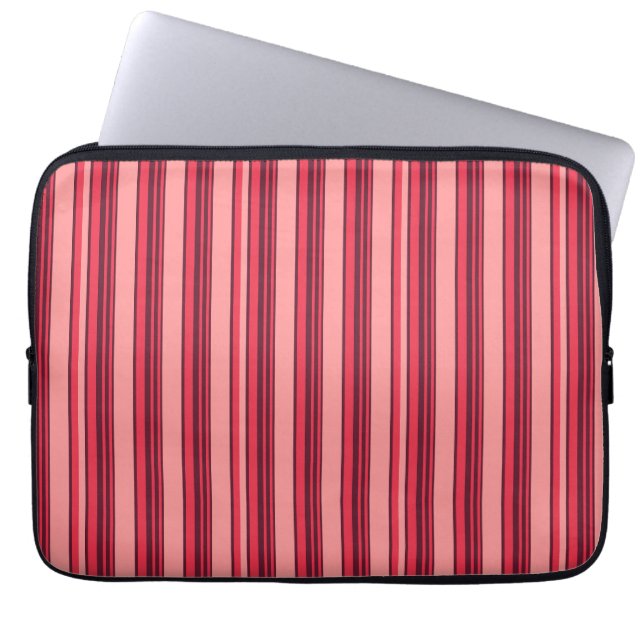 Capa Para Notebook Cute hot pink stripes (Frente)
