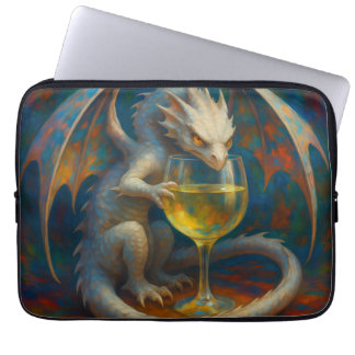 Capa Para Notebook Cute Ivory Dragon & White Wine Fantasy Art