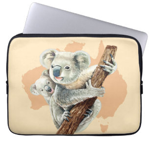 Capa Para Notebook Cute Koala Mãe e Bebê