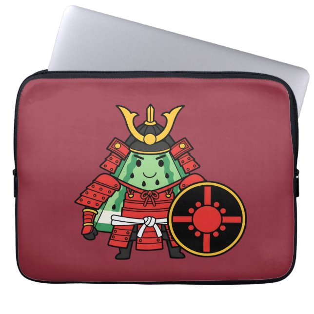 Capa Para Notebook Cute Watermelon Shogun Samurai Warrior Illustratio (Frente)