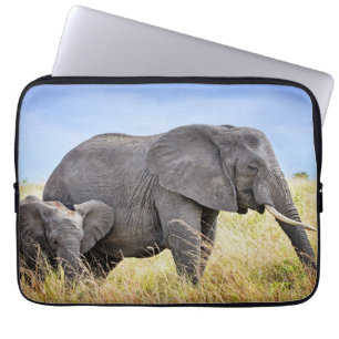 Capa Para Notebook Cutest Baby Animals African Elephant & Mother