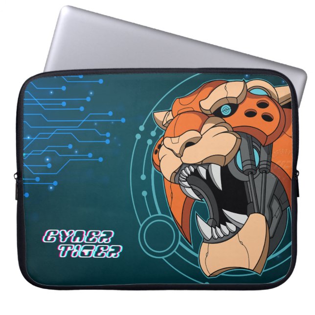 Capa Para Notebook Cyber Tiger | Bolsa de laptop de 15" (Frente)