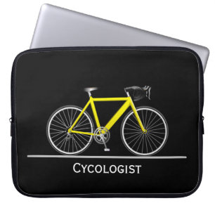 Capa Para Notebook Cycologist Yellow Bike em Preto