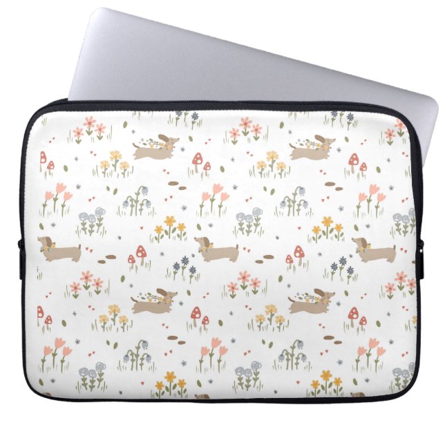 Capa Para Notebook Dachshund Lover Weiner Cão Enchido Cão Cão Selvage (Frente)