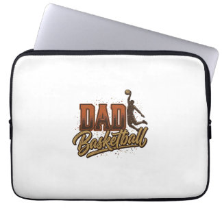 Capa Para Notebook Dad Basketball Vintage Engraving Shirt Design_1
