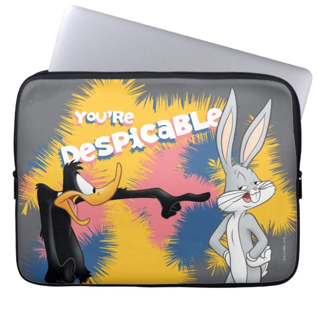 Capa Para Notebook DAFFY DUCK™ e INSETOS BUNNY™ "Você é desprezível" (Frente)