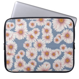 Capa Para Notebook Daisies on pretty lavender background watercolor 