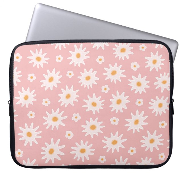 Capa Para Notebook Daisy floresce um padrão perfeito. Plano de fundo (Frente)