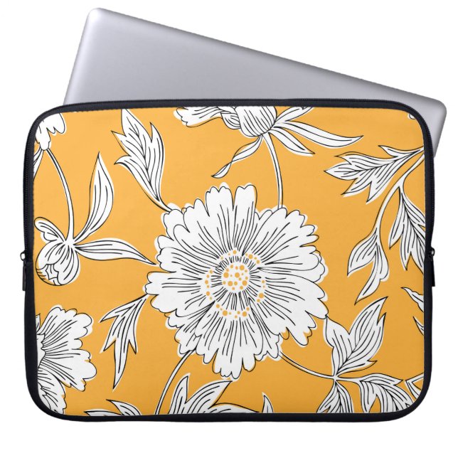 Capa Para Notebook Daisy Head: Linha Floral de Verão. (Frente)